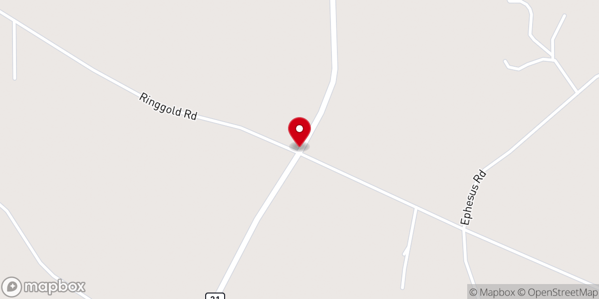 Map showing location of Union Grove Baptist Church