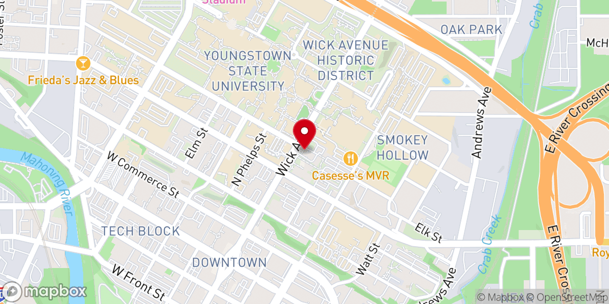 Map showing location of St. John's Episcopal Church