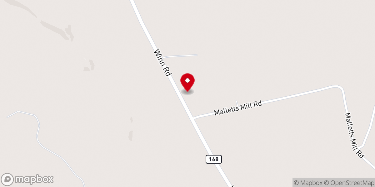 Map showing location of North Woods Alliance Church