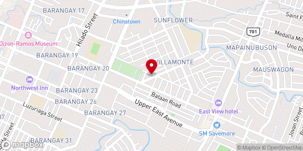 Map showing location of City Harvest Church Bacolod Inc