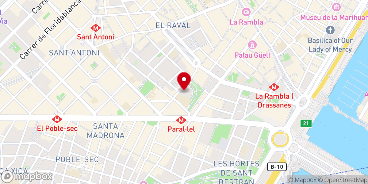 Map showing location of Antiguo monasterio de San Pau del Campo