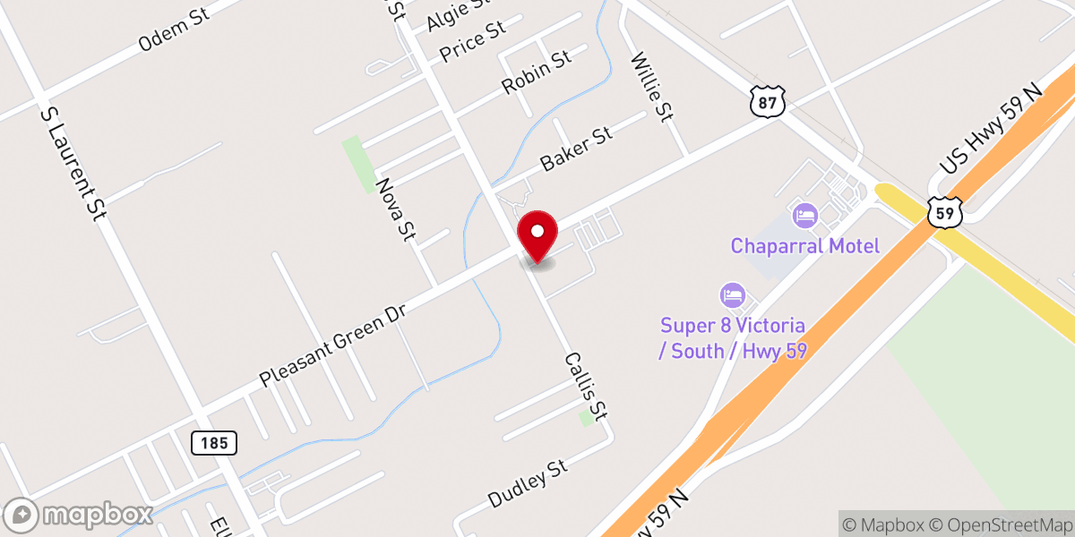Map showing location of Mt Pleasant Berean Baptist Church