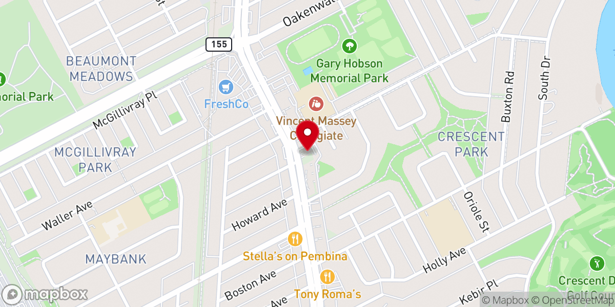 Map showing location of Anchor Point Church