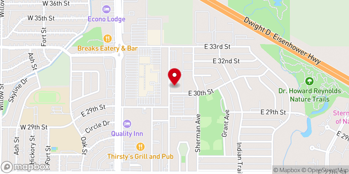 Map showing location of Saint Francis Community Services