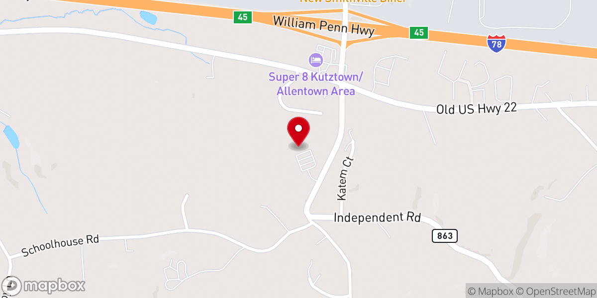 Map showing location of Orchard Hills Church