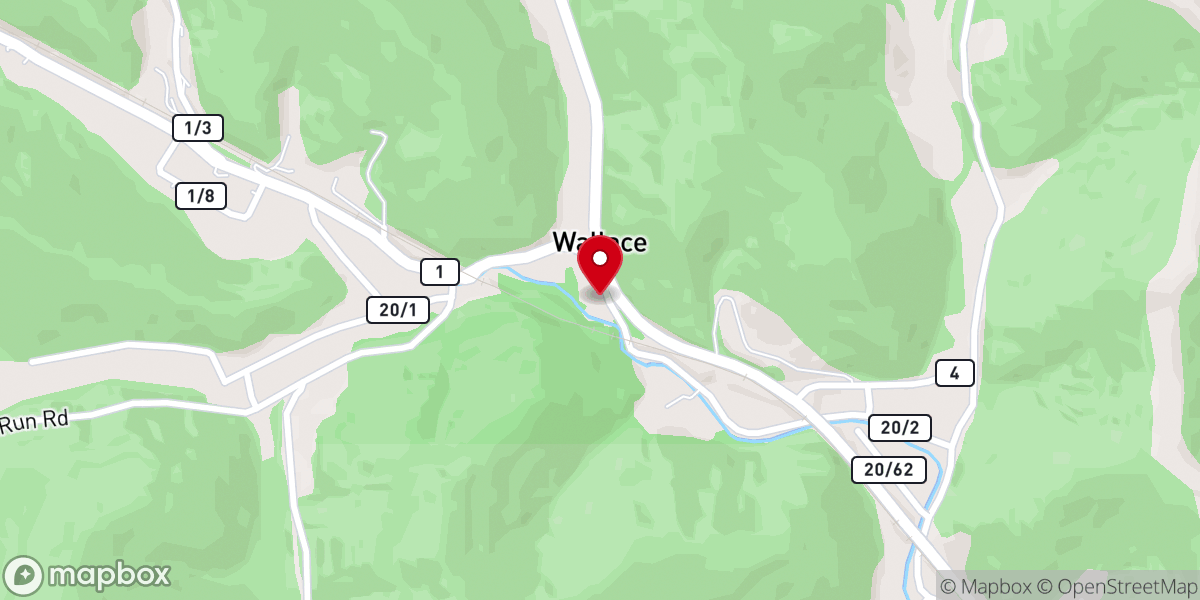 Map showing location of Wallace United Methodist