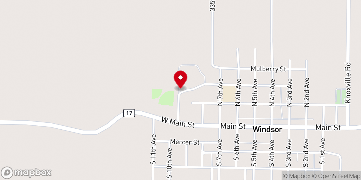 Map showing location of New Windsor Fair & Rodeo Associates