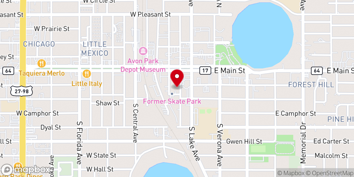 Map showing location of First Haitian Baptist Church