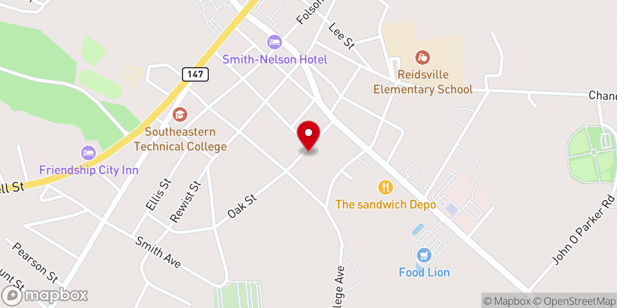 Map showing location of Greater Bethel AME Methodist Church