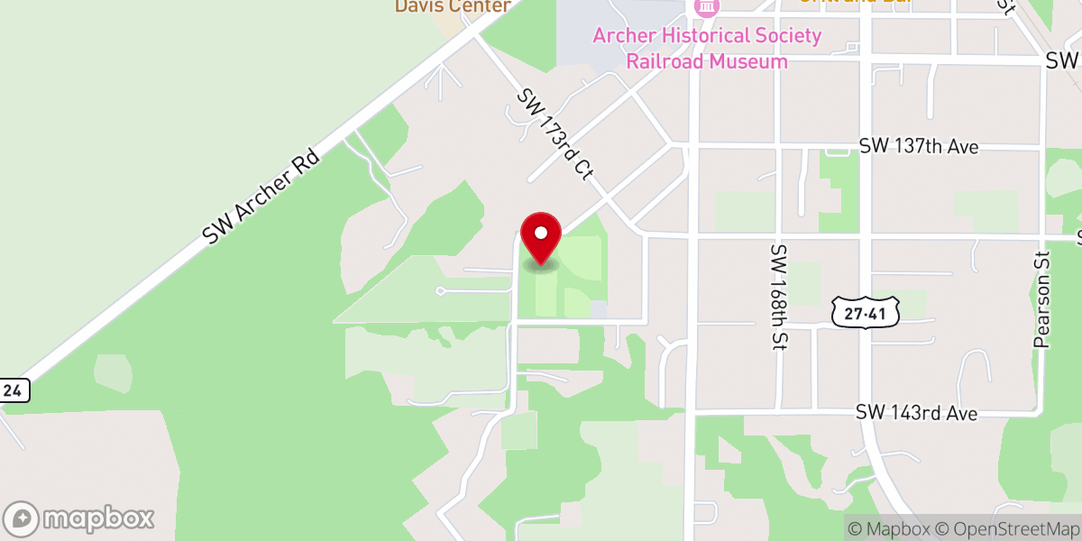 Map showing location of Wilson Robinson Park
