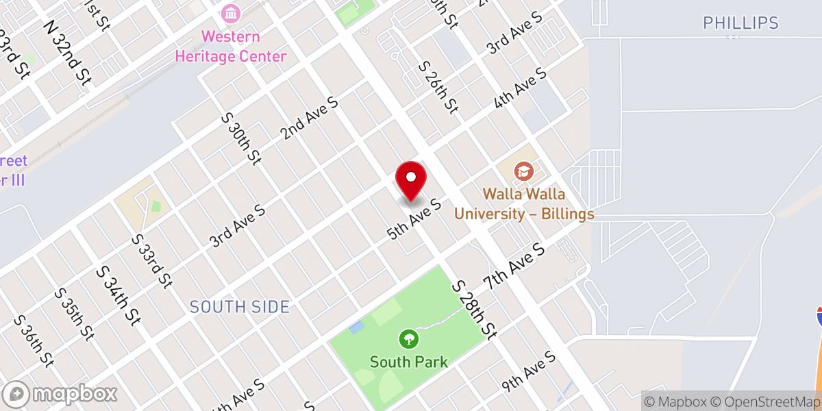 Map showing location of Hope Center Foursquare Church