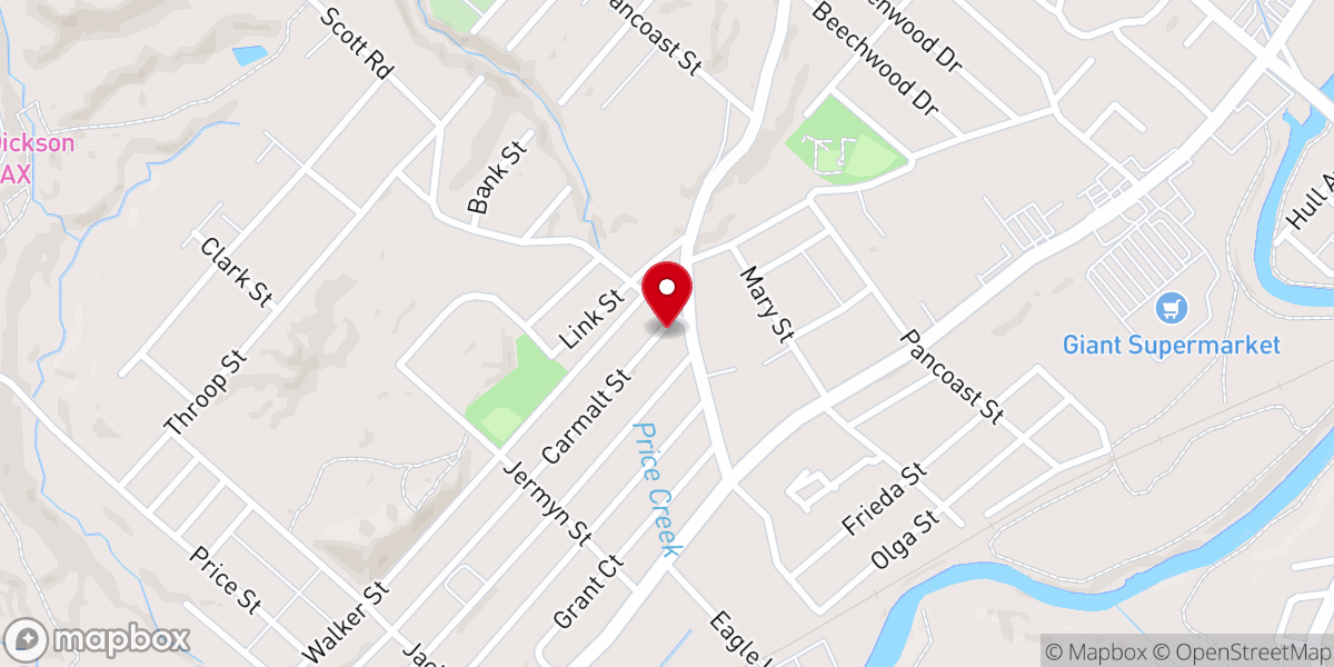 Map showing location of St Mary's Church