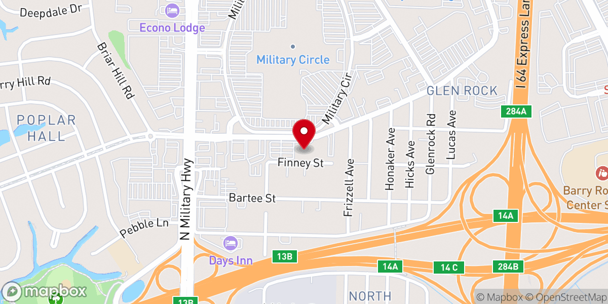 Map showing location of Calvary Revival Church