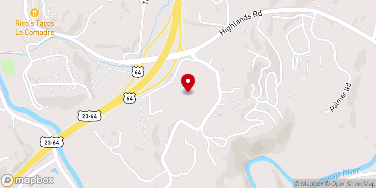 Map showing location of First Christian Church-Franklin