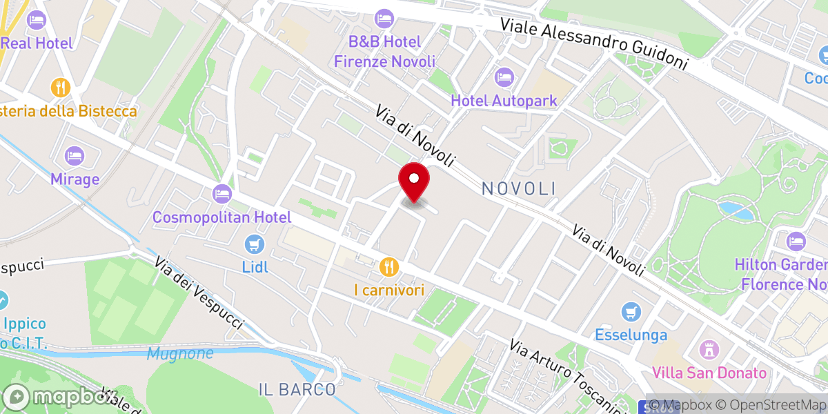 Map showing location of Santa Maria Ausiliatrice a Novoli