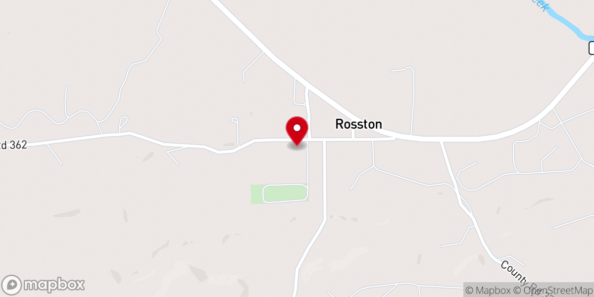 Map showing location of Rosston United Methodist Church