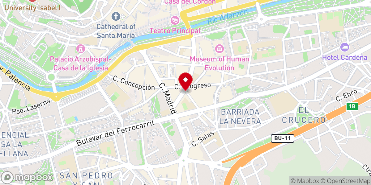Map showing location of Convento de Nuestra Señora de Lourdes (Franciscanas Misioneras de María)