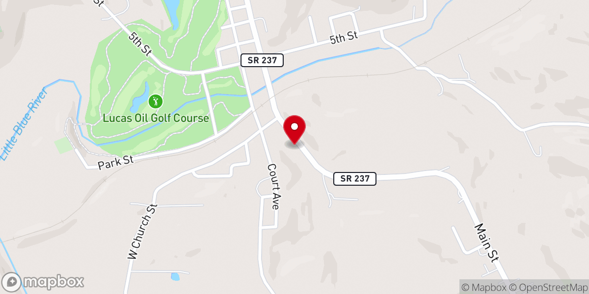 Map showing location of English Wesleyan Church