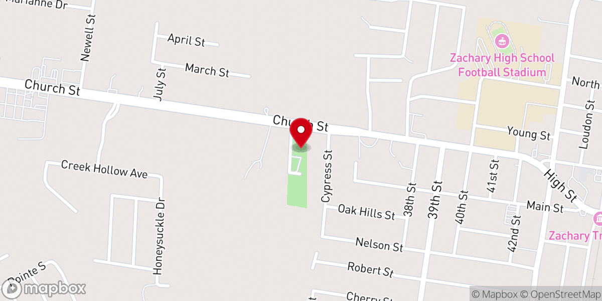 Map showing location of Church Street Park