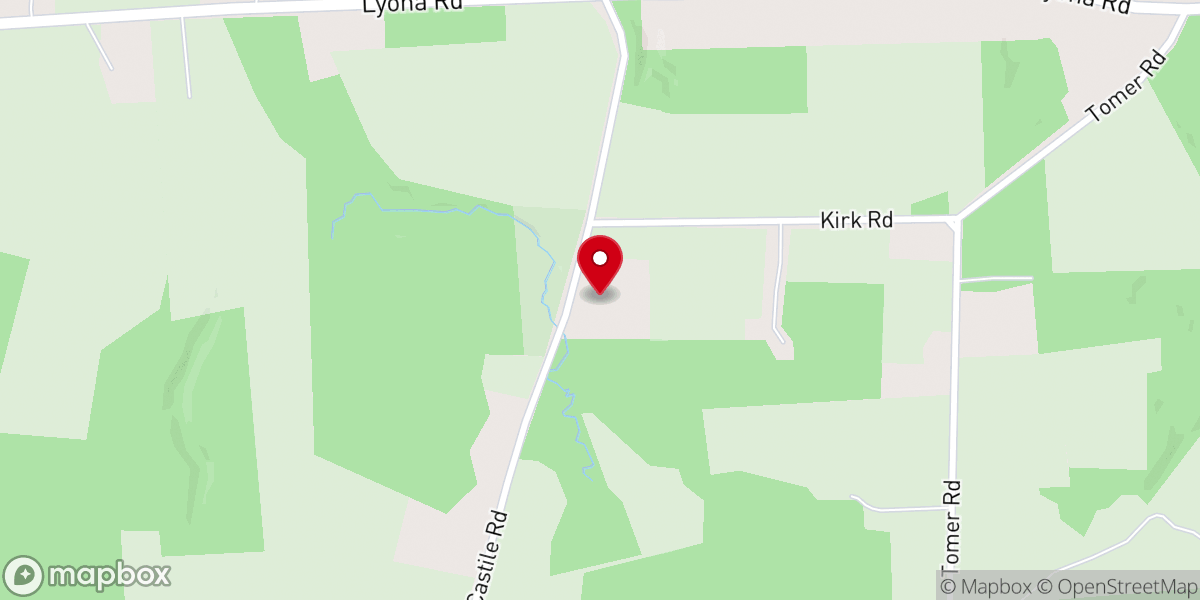 Map showing location of Blooming Valley Mennonite Church