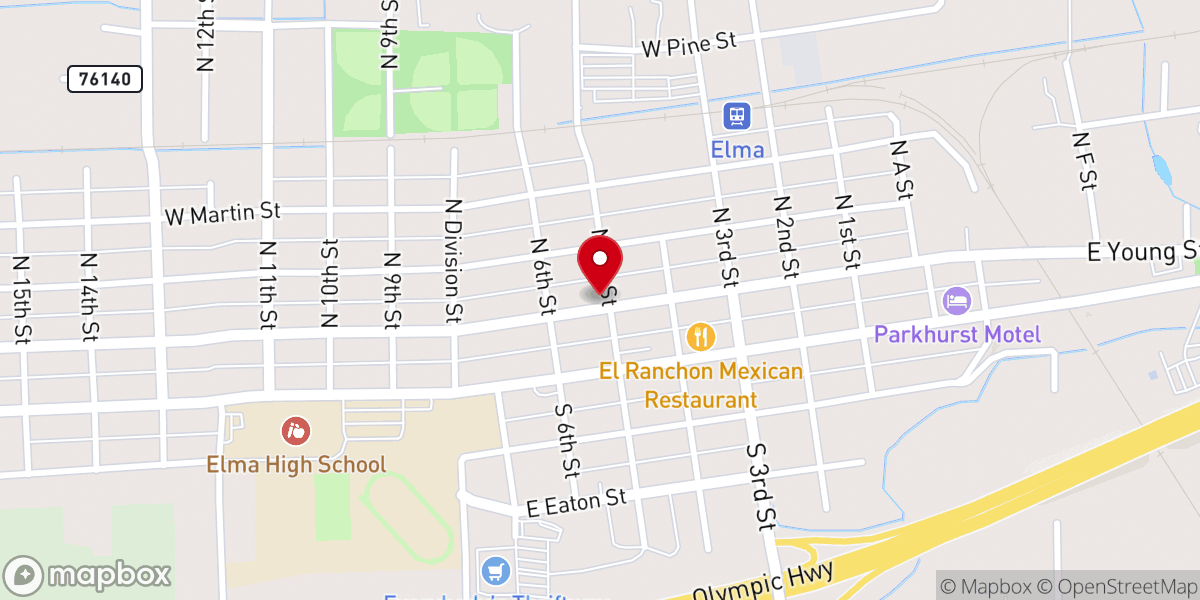 Map showing location of United Methodist Church