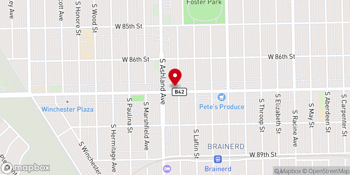 Map showing location of Memorial Missionary Baptist Church