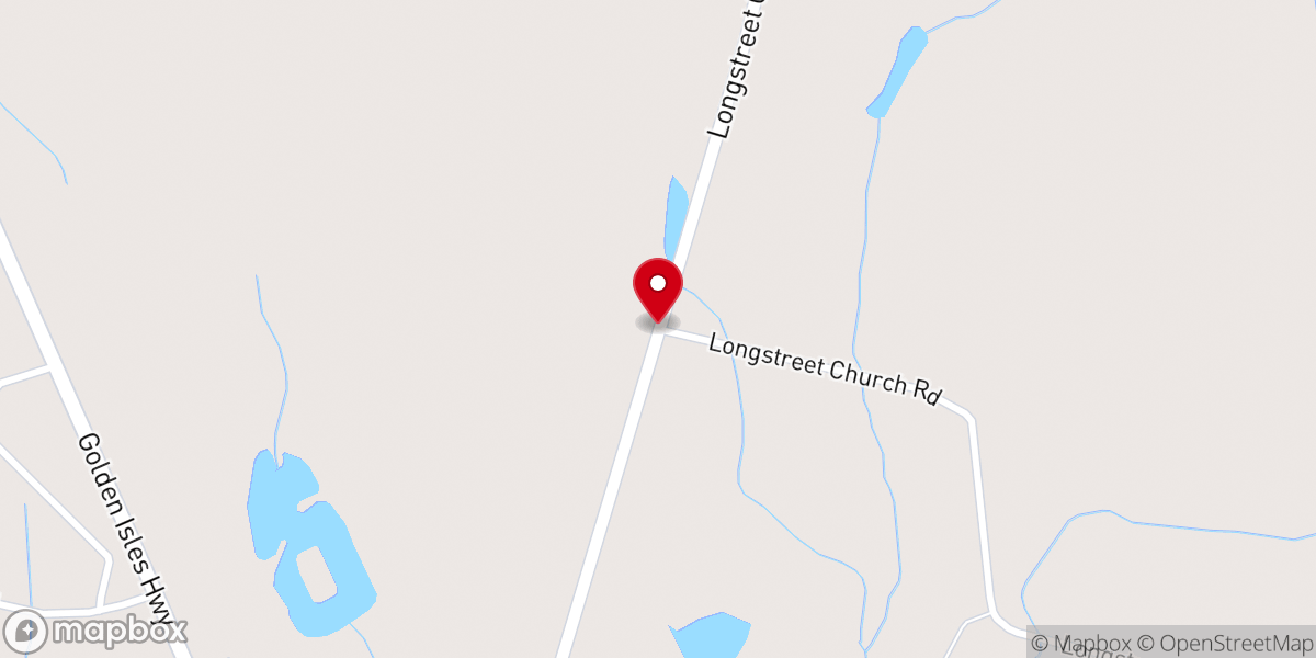 Map showing location of Longstreet United Methodist Church