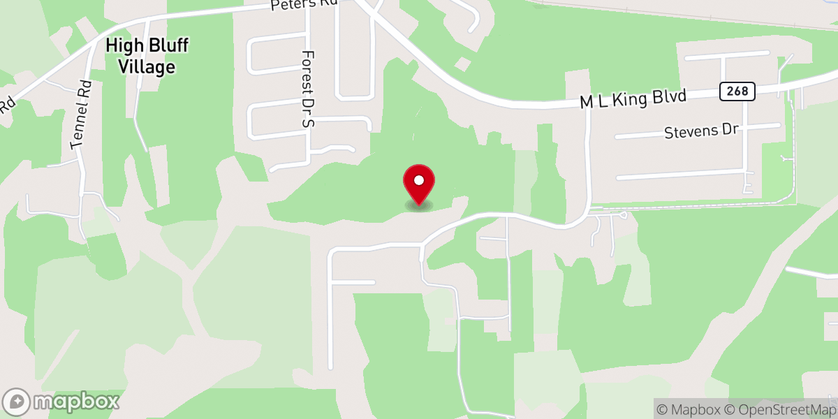 Map showing location of Mount Moriah Church