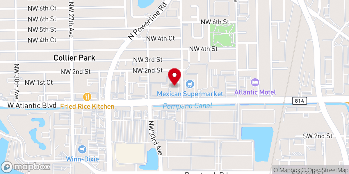 Map showing location of First Haitian Mission Pompano