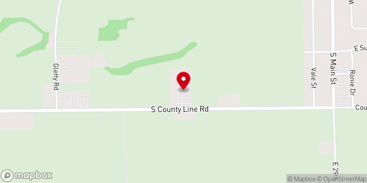 Map showing location of Harvest Chapel