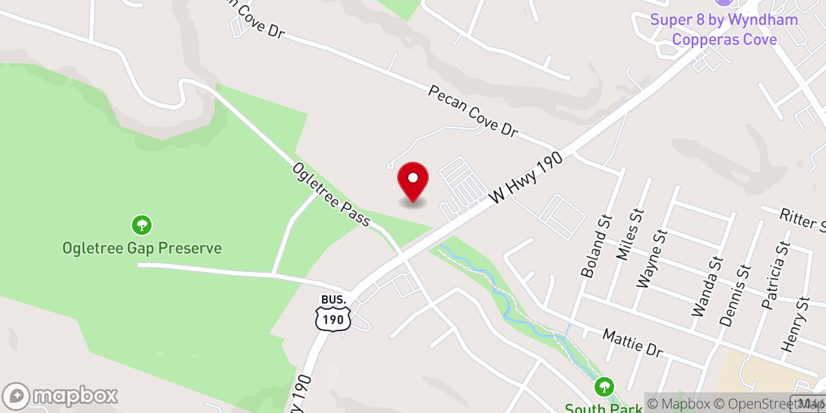 Map showing location of Cove Church of the Nazarene