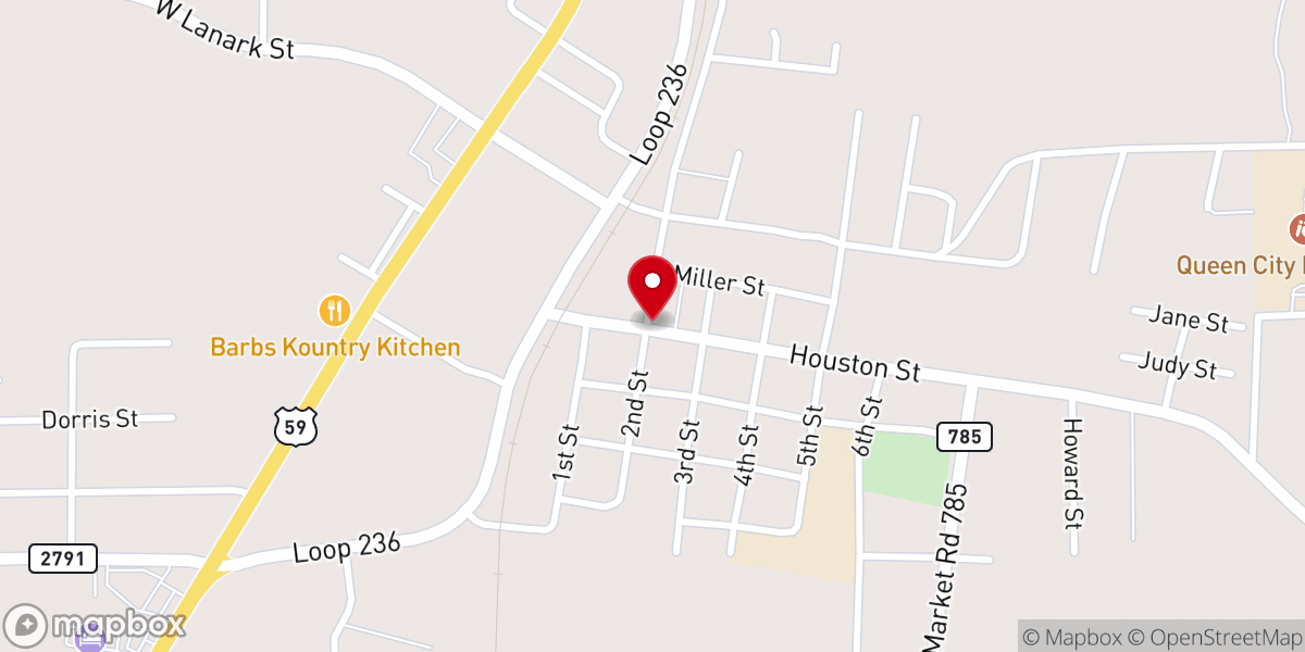 Map showing location of Mount Zion Church