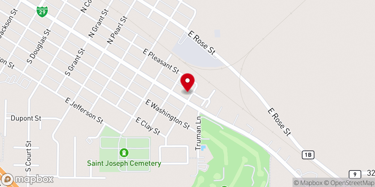 Map showing location of Beacon Church Assemblies of God