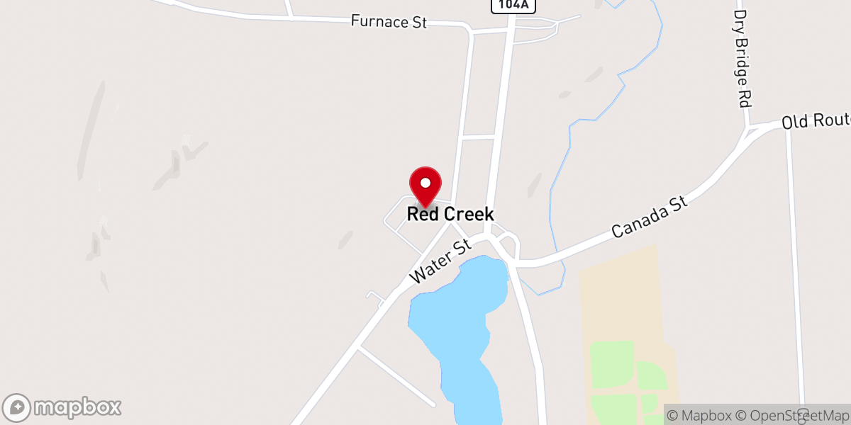 Map showing location of ABCD at Red Creek