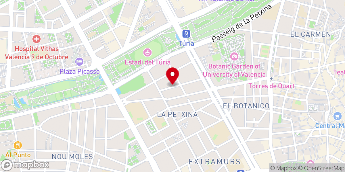 Map showing location of Parroquia de San Antonio de Padua