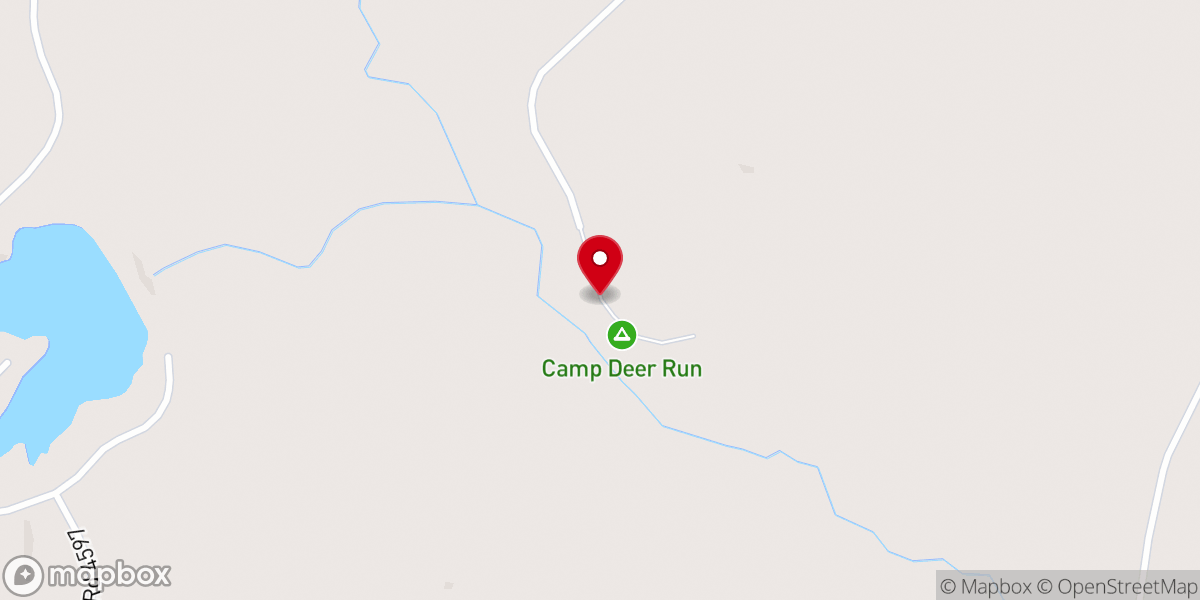Map showing location of Camp Deer Run