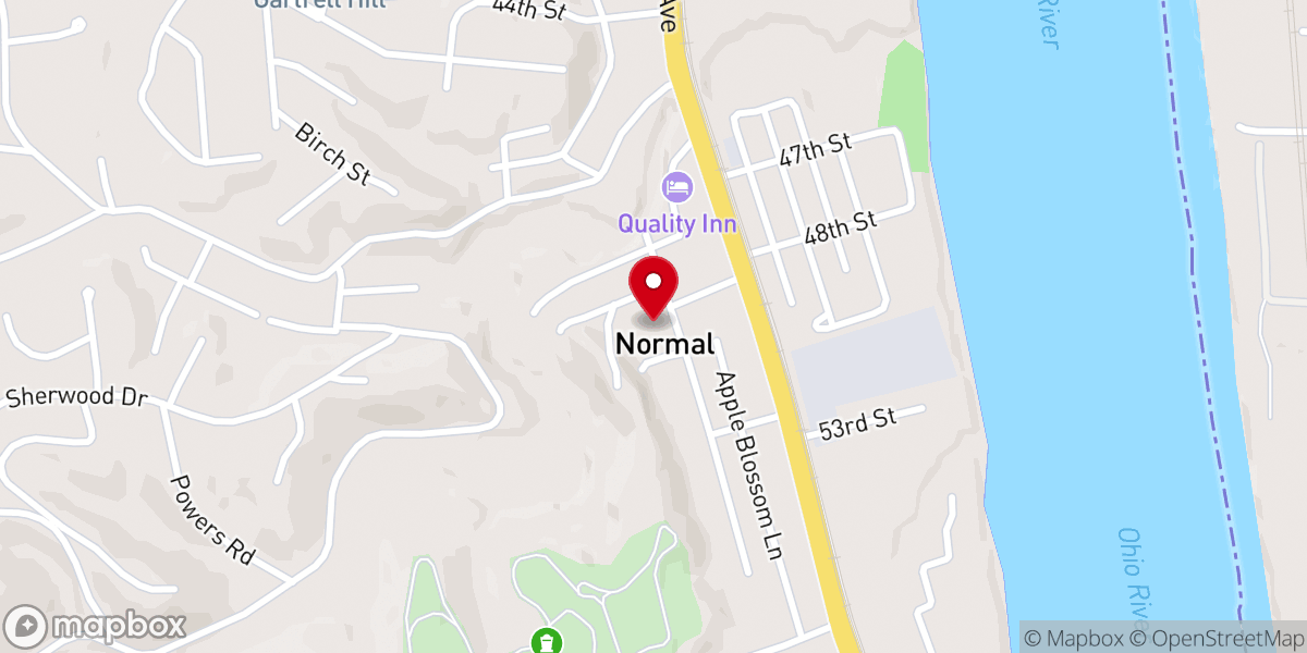 Map showing location of Second Baptist Church