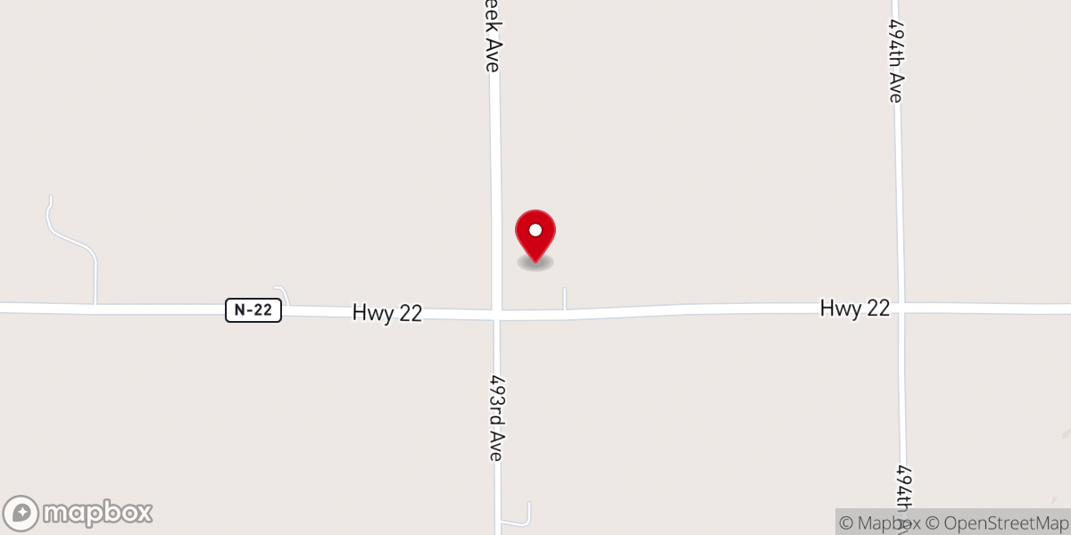 Map showing location of Cedar Hills Church