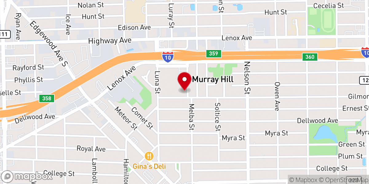 Map showing location of Edgewood Heights Baptist Church