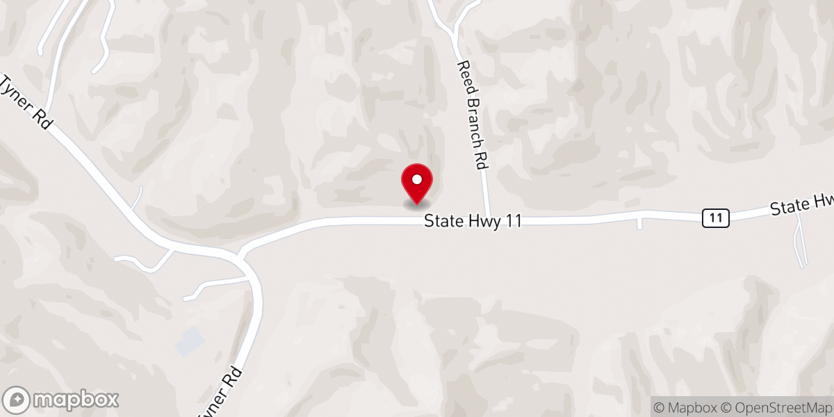 Map showing location of Liberty Church