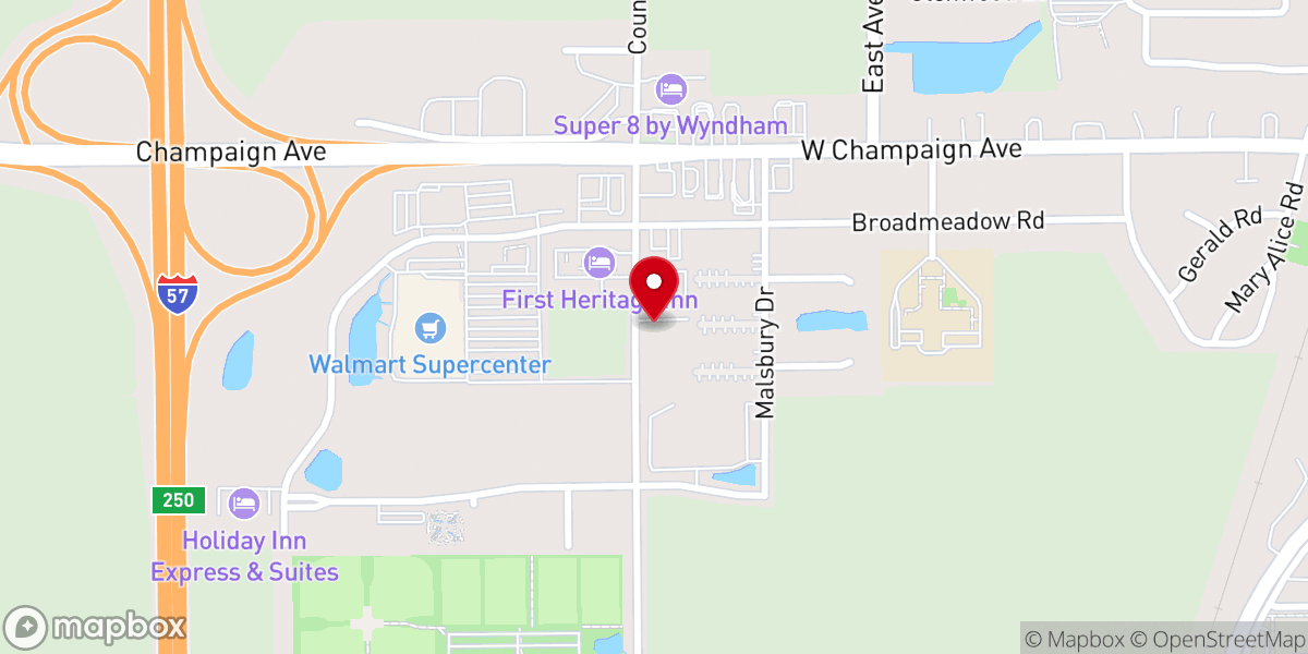 Map showing location of Rantoul Church of Christ
