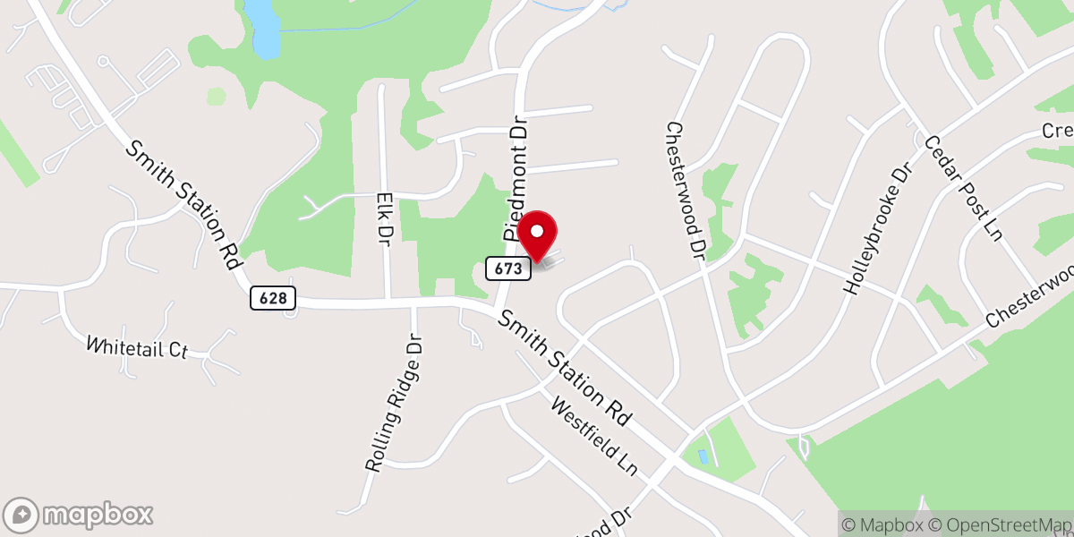 Map showing location of Spotsylvania Church of Christ