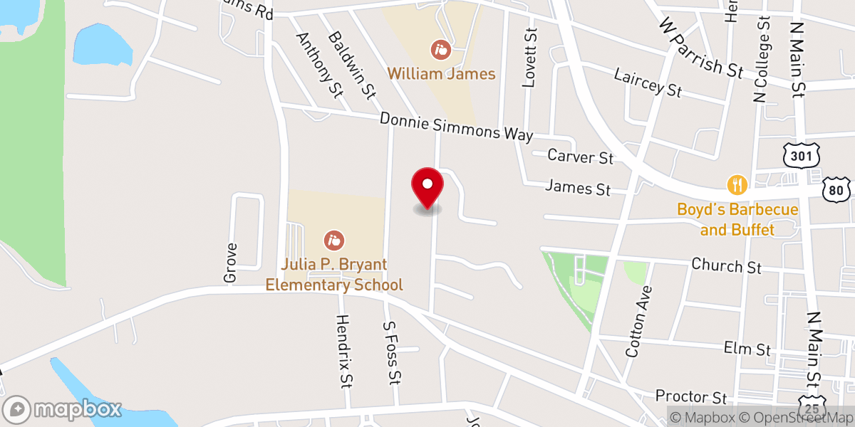 Map showing location of The Pentecostal Church of God