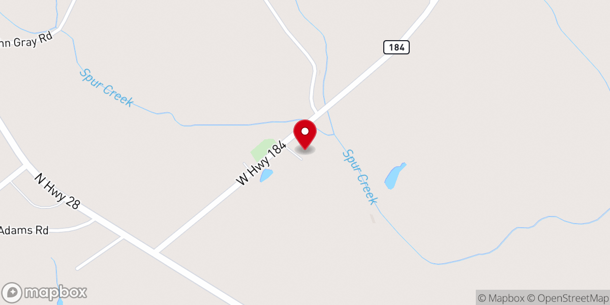 Map showing location of Shiloh United Methodist Church