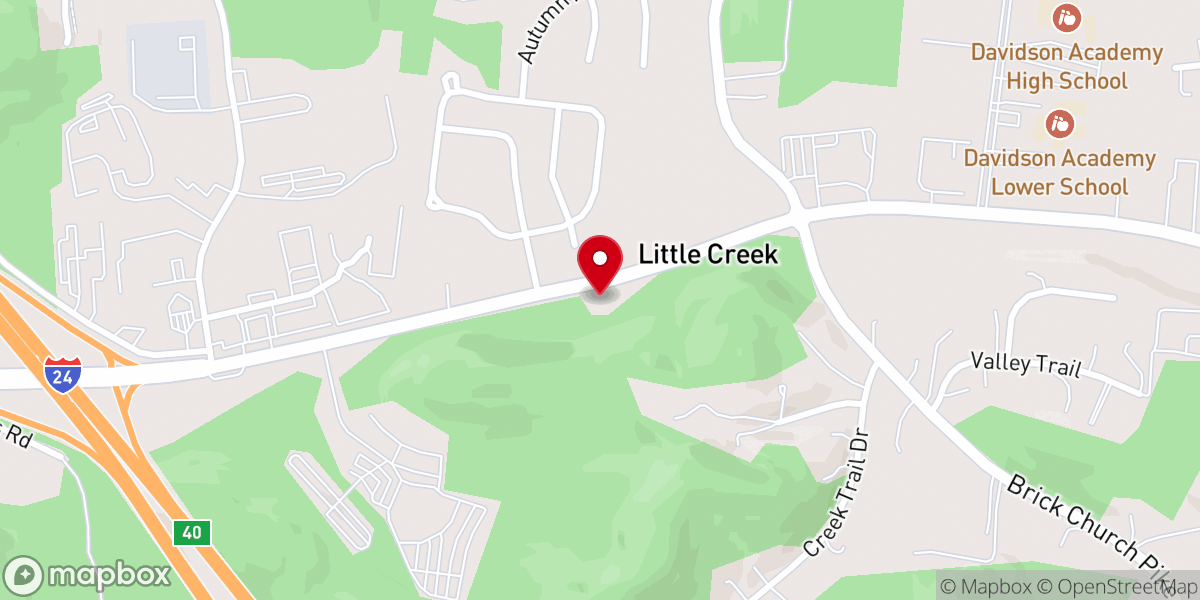 Map showing location of Little Creek Community Club