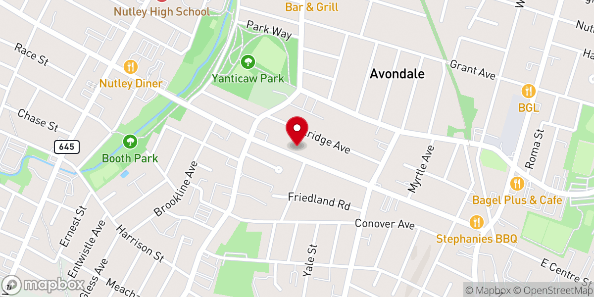 Map showing location of The Church in Nutley