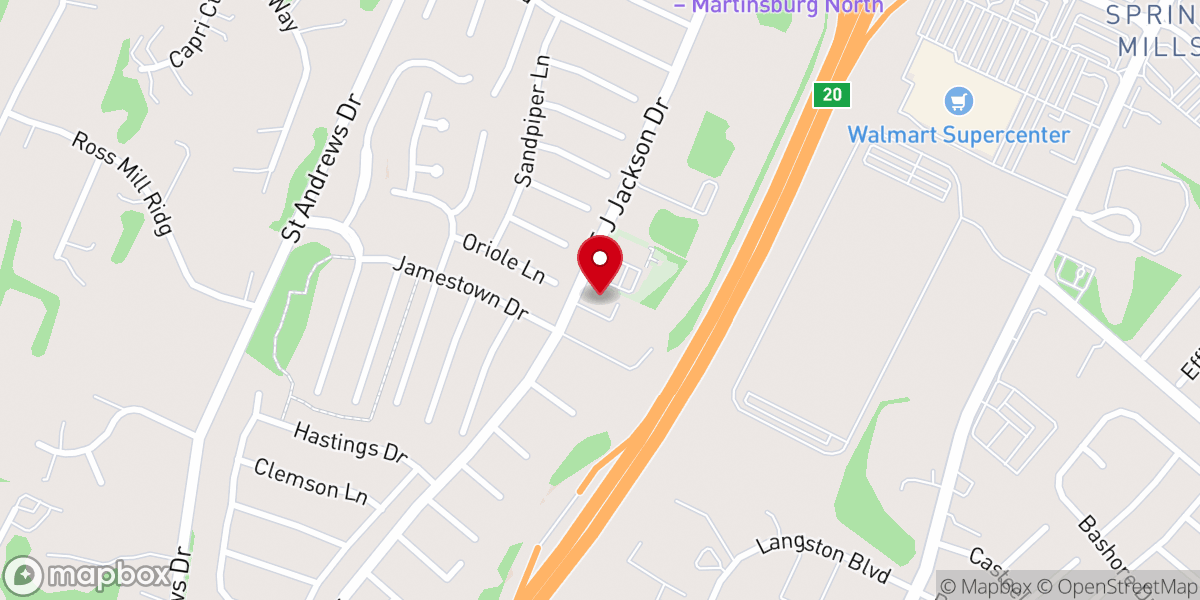 Map showing location of CenterPoint Bible Church