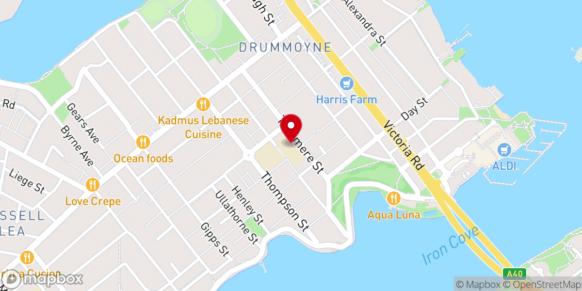 Map showing location of St Mark’s Catholic Church