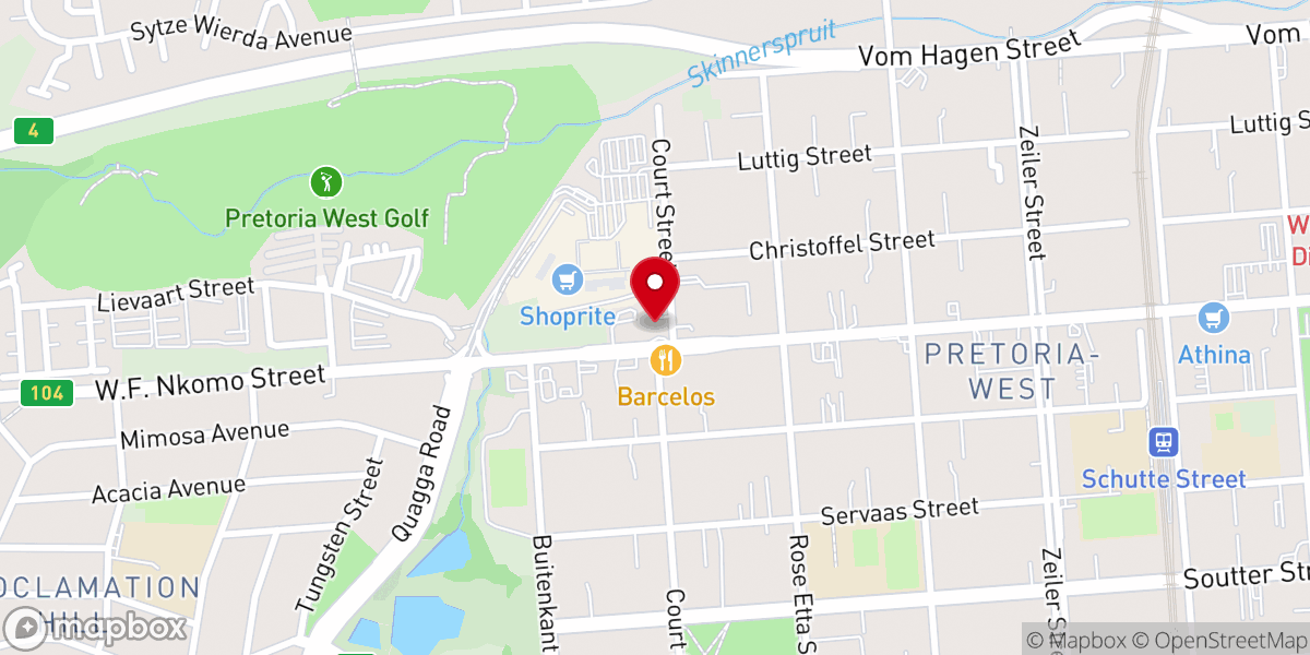 Map showing location of The Church Of Pentecost - Pretoria