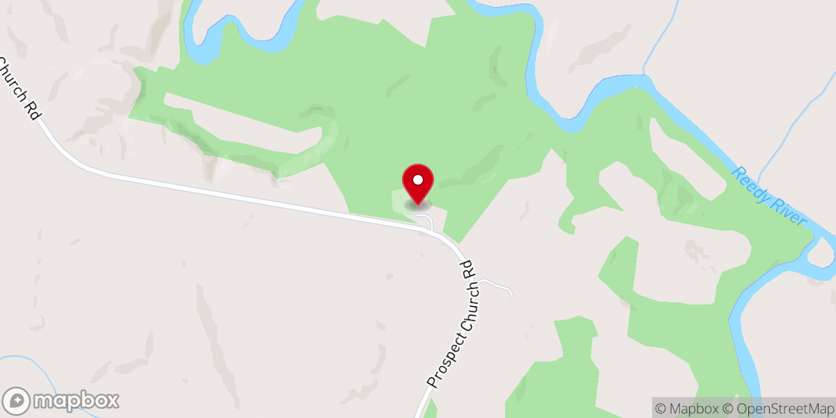 Map showing location of New Prospect Church